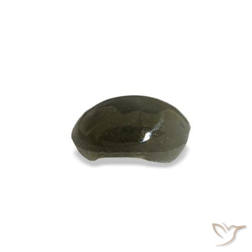 Cat's eye alexandrite cinza natural 0,45ct, corte oval, opaco
