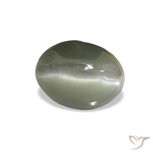 Cat's eye alexandrite cinza natural 1,03ct, corte oval, opaco
