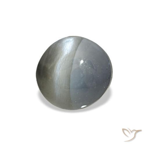 Cat's eye alexandrite cinza natural 0,88ct, corte oval, opaco