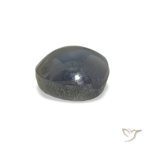 Cat's eye alexandrite cinza natural 0,88ct, corte oval, opaco