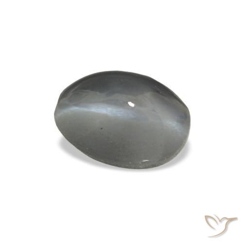 Cat's eye alexandrite cinza natural 1,03ct, corte oval, opaco
