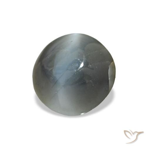 Cat's eye alexandrite cinza natural 0,93ct, corte redondo, opaco