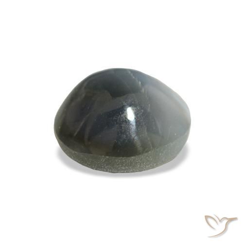 Cat's eye alexandrite cinza natural 0,93ct, corte redondo, opaco