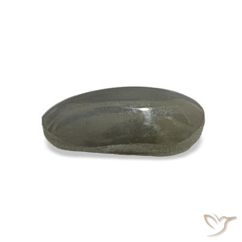Cat's eye alexandrite cinza natural 1,01ct, corte oval, opaco
