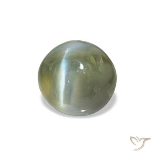 Cat's eye alexandrite verde natural 0,60ct, corte oval, opaco