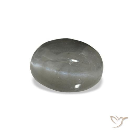 Cat's eye alexandrite cinza natural 0,72ct, corte oval, opaco