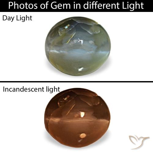 0.79ct cinza cat's eye alexandrite, oval, opaco