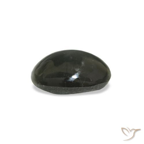 Cat's eye alexandrite cinza natural 0,34ct, corte oval, opaco