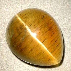 Cat's eye apatite amarelo natural 4,94ct, transparente, transparente/translúcido