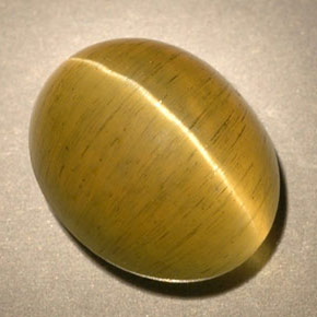 Apatita olho de gato verde-amarelo natural 3,77ct, transparente, transparente/translúcido