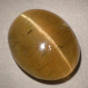 Apatita Olho de Gato Amarelo verde Natural 5.96ct, Transparente, Transparente/Translúcido