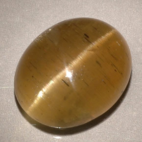 Apatita Olho de Gato Amarelo verde Natural 5.96ct, Transparente, Transparente/Translúcido