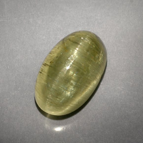 Cat's eye apatite verde natural 5,71ct, transparente, transparente/translúcido