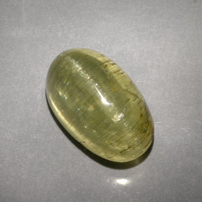 Cat's eye apatite verde natural 5,71ct, transparente, transparente/translúcido