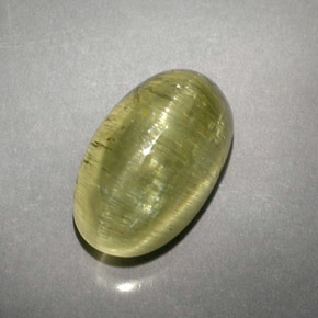 Cat's eye apatite verde natural 5,71ct, transparente, transparente/translúcido