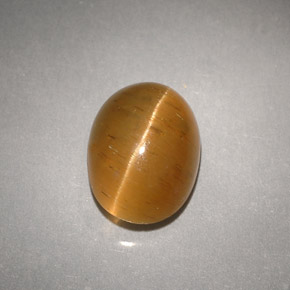 Cat's eye apatite amarelo natural 3,94ct, transparente, transparente/translúcido