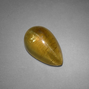 Cat's eye apatite amarelo natural 4,09ct, transparente, transparente/translúcido