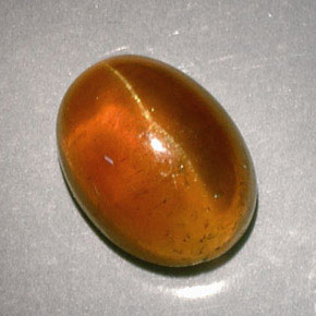 Apatita Olho de Gato Laranja Natural 3.04ct, Corte Oval, Translúcido