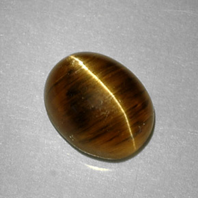 Cat's eye apatite amarelo natural 2,64ct, corte oval, translúcido