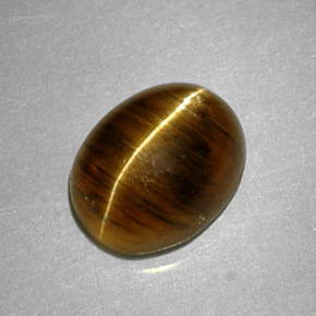 Cat's eye apatite amarelo natural 2,64ct, corte oval, translúcido