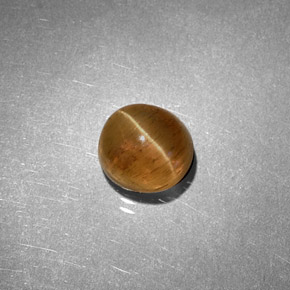 Cat's eye apatite amarelo natural 1,61ct, corte oval, translúcido