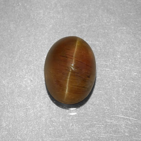 Apatita Olho de Gato Mel Natural 2.32ct, Corte Oval, Translúcido