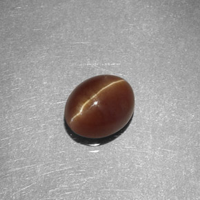 Cat's eye apatite amarelo natural 1,47ct, corte oval, translúcido