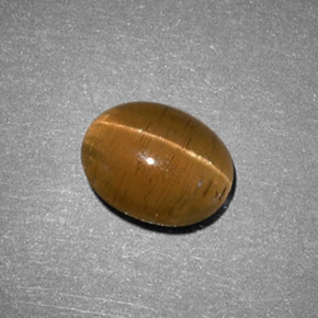 Cat's eye apatite amarelo natural 2,05ct, corte oval, translúcido
