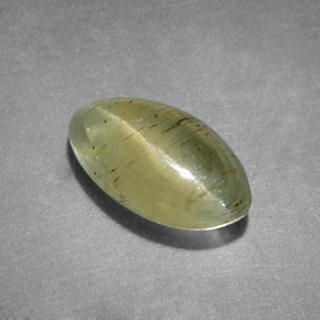 Apatita Olho de Gato Amarelo verde Natural 1,26ct, Marquesa, Translúcido
