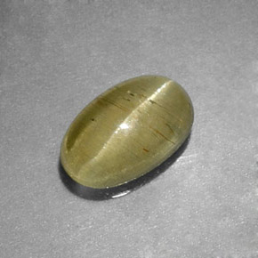 Cat's eye apatite verde natural 0,96ct, transparente, transparente/translúcido