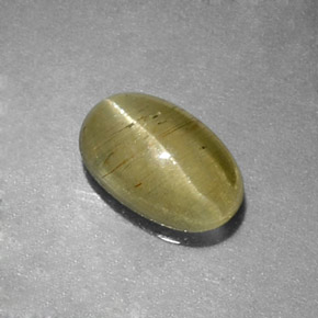 Cat's eye apatite verde natural 0,96ct, transparente, transparente/translúcido