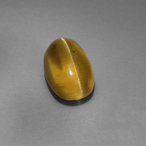 Apatita Olho de Gato Verde Dourado Natural 4,12ct, Transparente, Transparente/Translúcido