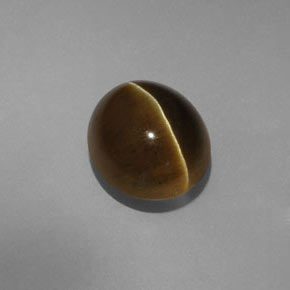 Apatita Olho de Gato Verde Dourado Natural 6.36ct, Transparente, Transparente/Translúcido