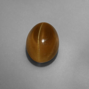 Apatita Olho de Gato Dourado Esverdeado Natural 7.75ct, Transparente, Transparente/Translúcido