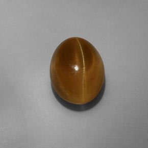 Apatita Olho de Gato Dourado Esverdeado Natural 7.75ct, Transparente, Transparente/Translúcido