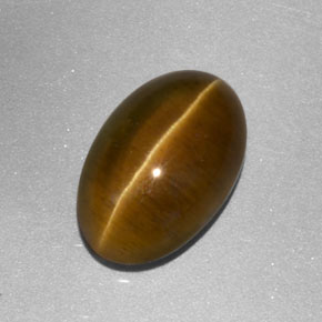 Cat's eye apatite amarelo natural 3,86ct, transparente, transparente/translúcido