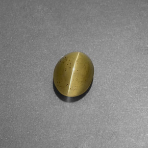 Apatita Olho de Gato Verde Dourado Natural 1.11ct, Transparente, Transparente/Translúcido