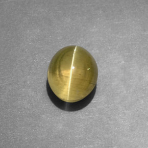 Apatita Olho de Gato Verde Dourado Natural 1.82ct, Transparente, Transparente/Translúcido