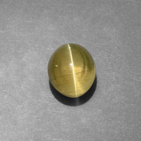 Apatita Olho de Gato Verde Dourado Natural 1.82ct, Transparente, Transparente/Translúcido