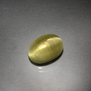 Apatita Olho de Gato Verde Dourado Natural 1.88ct, Corte Oval, Transparente