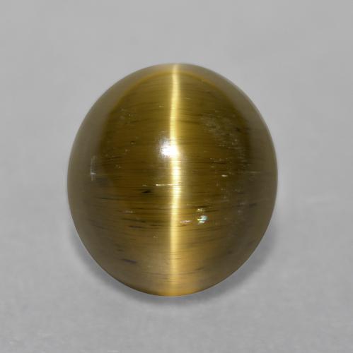 Apatita Olho de Gato Castanho médio Natural 3.97ct, Corte Oval, Translúcido
