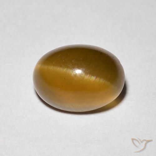 1.94ct Natural Marrom Quente Apatita Olho de Gato, oval, Translúcido