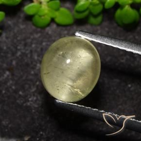 Apatita Olho de Gato amarelo neutro Natural 2.34ct, oval, Transparente