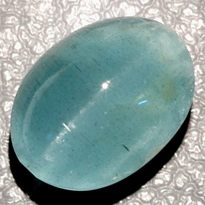 Olho de gato Água-marinha Azul verde Natural 15.56ct, Transparente, Transparente/Translúcido
