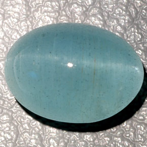 Olho de gato Água-marinha Azul verde Natural 9.59ct, Transparente, Transparente/Translúcido