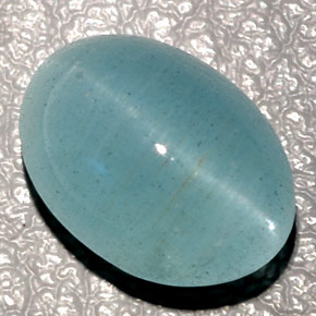 Olho de gato Água-marinha Azul verde Natural 9.59ct, Transparente, Transparente/Translúcido