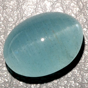 Olho de gato Água-marinha Azul verde Natural 9.59ct, Transparente, Transparente/Translúcido