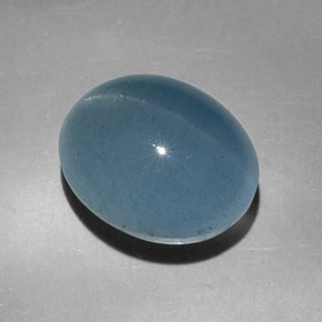 Olho de gato Água-marinha Azul verde Natural 13.56ct, Corte Oval, Translúcido
