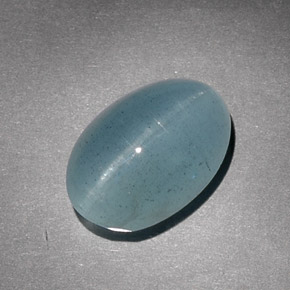 Olho de gato Água-marinha Azul verde Natural 7.57ct, Corte Oval, Translúcido