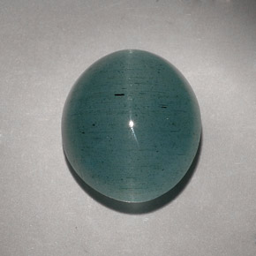 Cat's eye aquamarine verde natural 11,55ct, transparente, transparente/translúcido